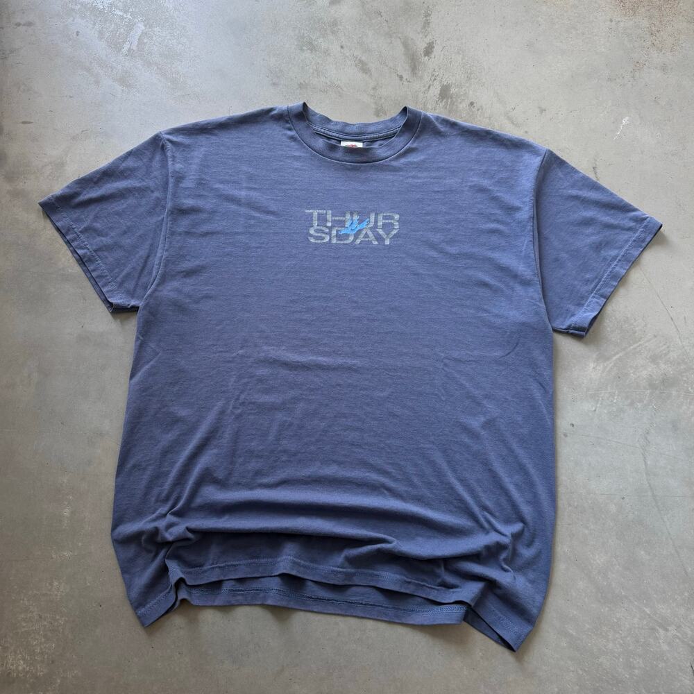 Vintage Y2K Thursday Post Hardcore Emo Rock Band Lyrics Retro T-shirt Size XL